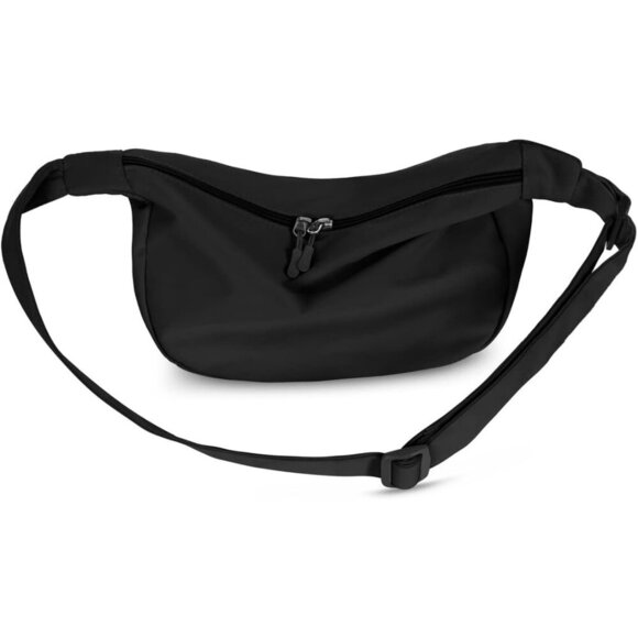 Small Sling Crossbody Bag for Women & Men, Trendy Mini Crescent with 2 Zippers - Picture 7 of 9